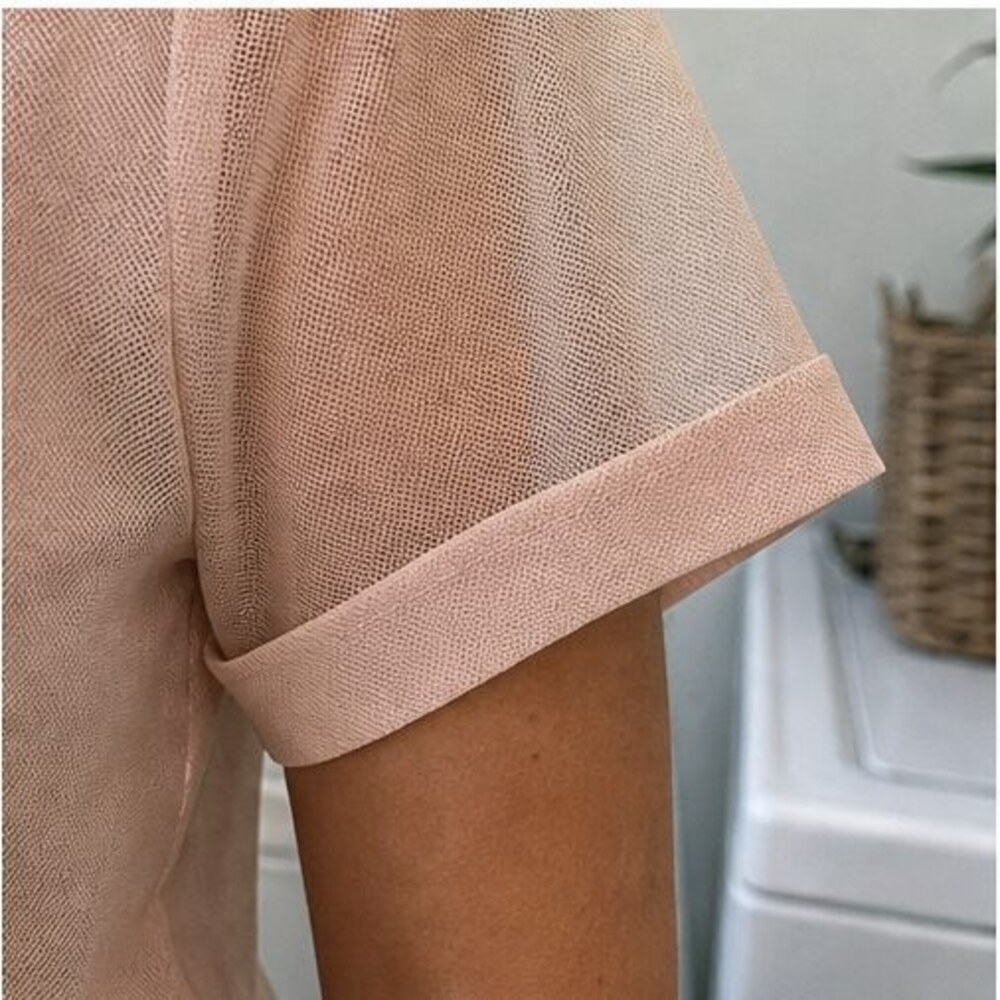 Blush Button Blouse - Picture 5 of 6
